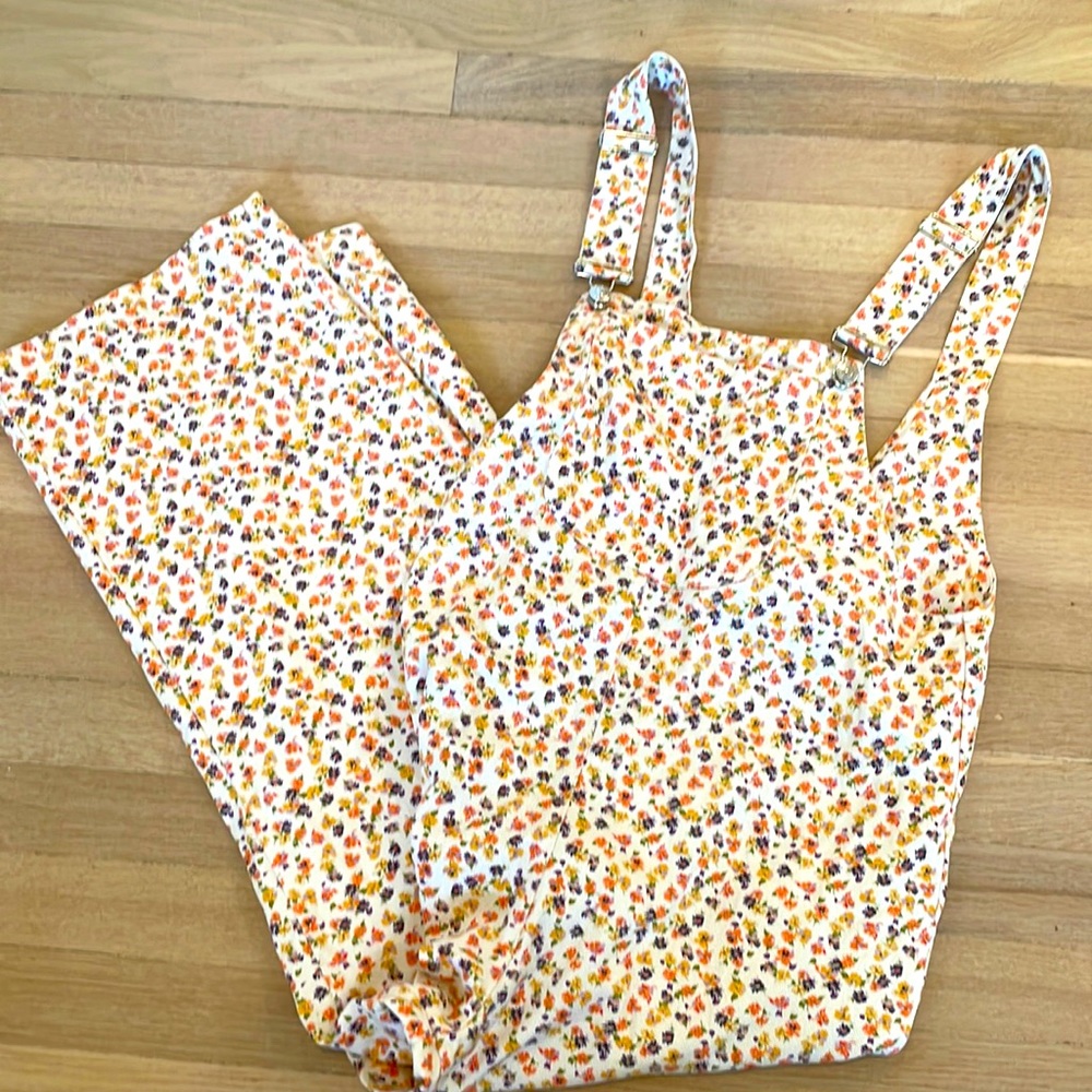 Zara floral overalls